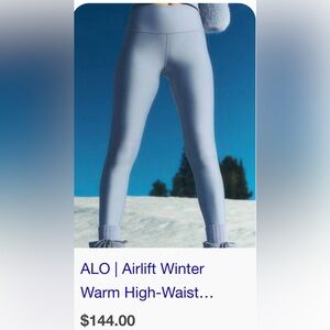 ALO Yoga winter frost winter warm  High-Waist Leggings Interior fleece size S